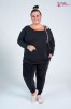 Bluzka z opuszczonym rękawem Oversize CASINO Taśma Fashion