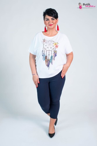 T-shirt Bluzka Oversize MEGAN biała łapacz snów 3