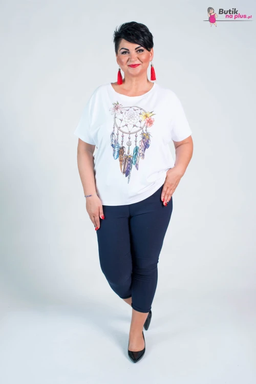 T-shirt Bluzka Oversize MEGAN biała łapacz snów 3