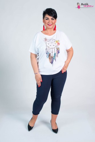 T-shirt Bluzka Oversize MEGAN biała łapacz snów 3