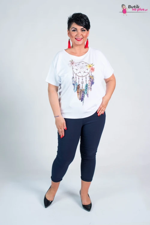 T-shirt Bluzka Oversize MEGAN biała łapacz snów 3