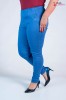Spodnie w gumkę MIKSA DŁUGIE 09 wysoki stan niebieskie Plus Size 42 44 46 48 50 52 54 56 58 60