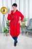 Płaszcz Dresowy czerwony Plus Size duże rozmiary 44 46 48 50 52 54