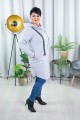 Płaszcz Dresowy melanż Plus Size duże rozmiary 44 46 48 50 52 54