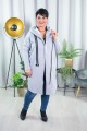 Płaszcz Dresowy melanż Plus Size duże rozmiary 44 46 48 50 52 54
