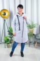 Płaszcz Dresowy melanż Plus Size duże rozmiary 44 46 48 50 52 54