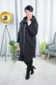Płaszcz Dresowy SYNC czarny Plus Size duże rozmiary 44 46 48 50 52 54