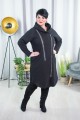 Płaszcz Dresowy SYNC czarny Plus Size duże rozmiary 44 46 48 50 52 54