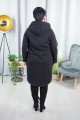 Płaszcz Dresowy SYNC czarny Plus Size duże rozmiary 44 46 48 50 52 54