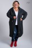 Płaszcz Dresowy grafitowy Plus Size, duże rozmiary  44 46 48 50 52 54