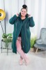 Płaszcz Dresowy SYNC butelkowa zieleń Plus Size 44 46 48 50 52 54