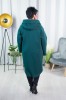 Płaszcz Dresowy SYNC butelkowa zieleń Plus Size 44 46 48 50 52 54