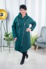 Płaszcz Dresowy SYNC butelkowa zieleń Plus Size 44 46 48 50 52 54
