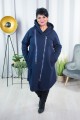 Płaszcz Dresowy granatowy Plus Size duże rozmiary 44 46 48 50 52 54