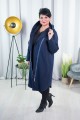 Płaszcz Dresowy granatowy Plus Size duże rozmiary 44 46 48 50 52 54
