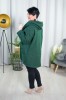 Wiosenny Płaszcz Oversize z Bukli butelkowy Plus Size 44-56