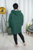 Wiosenny Płaszcz Oversize z Bukli butelkowy Plus Size 44-56