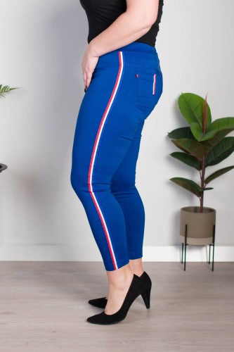 Spodnie w gumę CHILLi chaber Plus Size 42-56