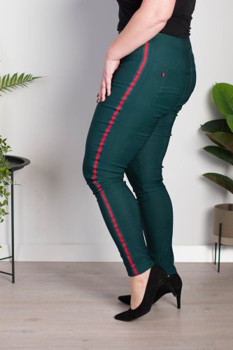 Spodnie w gumę CHiLLi DŁUGIE zielone Plus Size 42-56