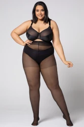 Rajstopy Queen Size CHARLOTTE 20 DEN onyx Plus Size