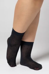 Skarpetki Queen Size DOTS RIGHT 30 DEN onyx Plus Size 