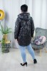Wiosenna Kurtka pikowana ARIN czarna Plus Size 44-50