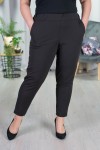 Spodnie materiałowe w gumę PORTI czarne Plus Size 44-52