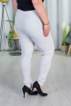 Spodnie w gumkę wysoki stan jasne siwe Plus Size 42 44 46 48 50 52 54 56 58 60