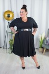 Sukienka z wiskozy POPPY czarna Plus Size 44-50