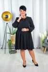 Sukienka wizytowa odcinana w talii LU czarna Plus Size 44-52