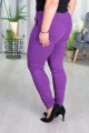 Spodnie w gumkę wysoki stan fioletowe Plus Size 42 44 46 48 50 52 54 56 58 60