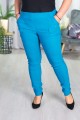 Spodnie w gumkę wysoki stan morskie Plus Size 42 44 46 48 50 52 54 56 58 60