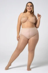 Rajstopy Queen Size REINFORCED VICTORIA 30 DEN alabaster Plus Size 