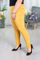 Spodnie w gumkę MIKSA DŁUGIE 09 wysoki stan miodowe Plus Size 42 44 46 48 50 52 54 56 58 60