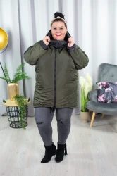 Kurtka zimowa MARGO khaki Plus Size 44-54