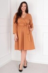 Sukienka  wizytowa ANA camel Plus Size 44-52