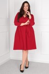Sukienka wizytowa ANA czerwona Plus Size 44-52
