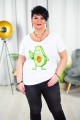 T-Shirt Bluzka biała STIVI Avokado 44-54