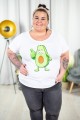 T-Shirt Bluzka biała STIVI Avokado 44-54