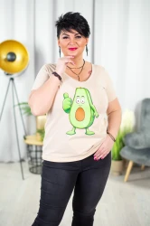 T-Shirt Bluzka beżowa STIVI Avokado 42-54