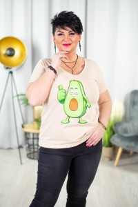 T-Shirt Bluzka beżowa STIVI Avokado 42-54