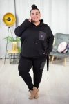 Spodnie dresowe ASHANTI czarne Plus Size 44-56
