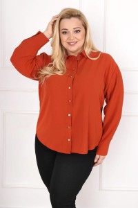 Taliowana Koszula DIGGY ceglana Plus Size 42-52