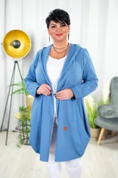 Narzutka Płaszczyk VENiCE niebieski Plus Size 42-54