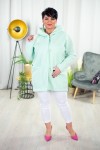Płaszcz Oversize z Bukli miętowy Plus Size 44-56