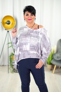 Bluzka z dłuższym tyłem MAMBA Plus Size 44/48
