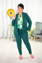 Marynarka PORTI zielona butelka Plus Size 46-60