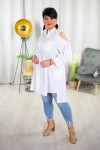 Tuniko-Sukienka koszulowa TOY biała Plus Size 44-52