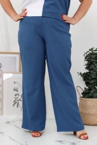 Lniane Spodnie LOREN jeans Plus Size 44-52