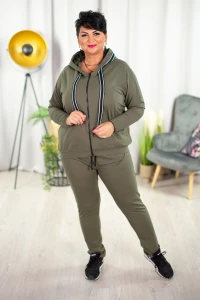 Komplet dresowy TREY khaki Plus Size 44-50
